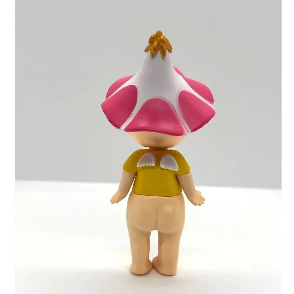 New Unbranded Kewpie/Angel Collectible Mini Figure, Pink Flower, Open Box